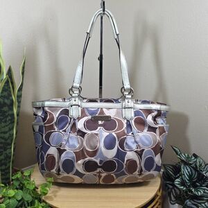 Coach Signature Satin-Fabric Tote